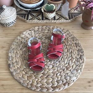Red Salt Water sandals toddler 8